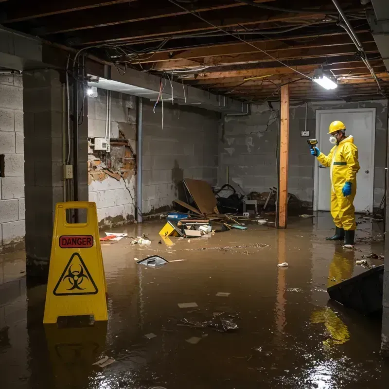 Flooded Basement Electrical Hazard in French Lick, IN Property