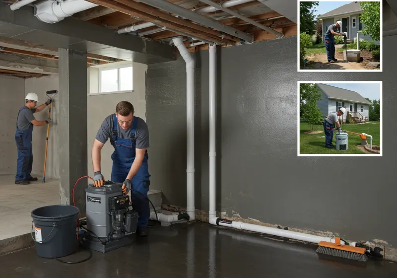 Basement Waterproofing and Flood Prevention process in French Lick, IN